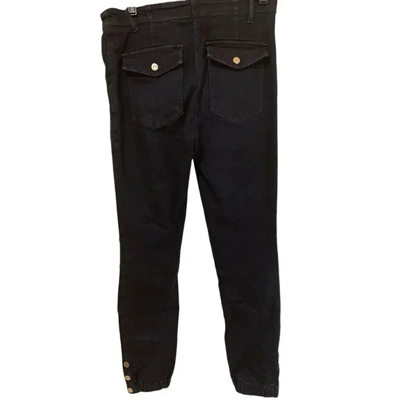 VERONICA BEARD Dark Wash Joggers Pants Size 4 29x25 Snap Button Pockets Women's - Picture 12 of 12